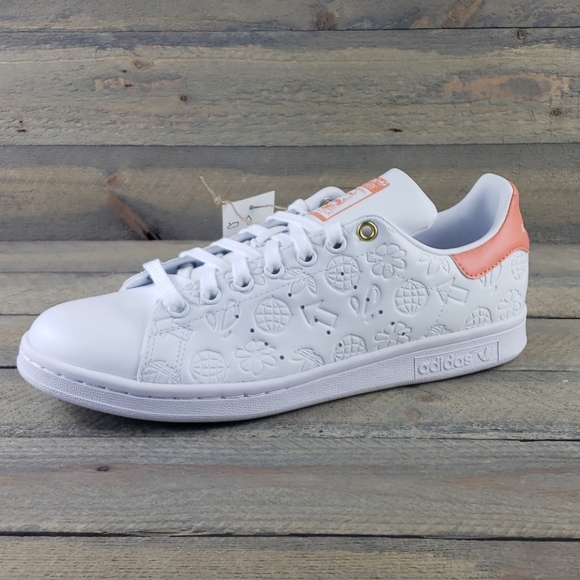 adidas Stan Smith Originals Sneakers White/Coral - Picture 3 of 10